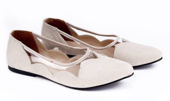 Garucci GGW 6104 Sepatu Casual Sneaker/ Kets Wanita - Synthetic - Gaya (Krem)