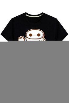 Cosplay Men's Big Hero 6 Baymax Portrait T-Shirt (Black)