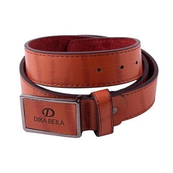 Luxury Men Casual Waistband Leather Automatic Buckle Belt Waist Strap Belts Brown(Int: One size) - Intl