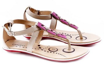 Garucci GGS 8031 Sandal Casual Wanita (Krem Kombinasi)