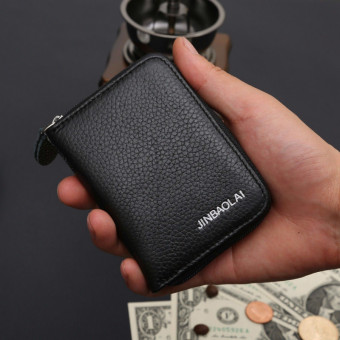 Kulit pria dompet pemegang kartu ID Mini pos jaga dompet koin kopling Mini tas wanita - International
