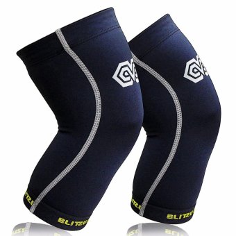 Blitzu, Bao Core Store-CHI-KNE-000012-BCO, POWER+ Knee Compression Sleeves Support for Running, Jogging, Basketball, Sports, Joint Pain Relief, Arthritis and Injury Recovery - 1 Pair Wrap Leg Brace Protection - intl