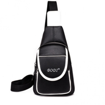 QQ Fashion Leather Satchel Bag Black - intl
