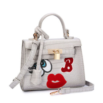 Famous Brand Fashion Big Eyes Handbag Tote Women Luxury Brand Messenger Bag red mouth Lock Shoulder Bag Bolsas Feminina XA616D - intl