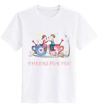 Sz Graphics T Shirt Wanita/Kaos Wanita cheers for you/T Shirt Fashion/Kaos Wanita - Putih