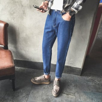 QQ Haren jeans men's trousers Dark blue - intl