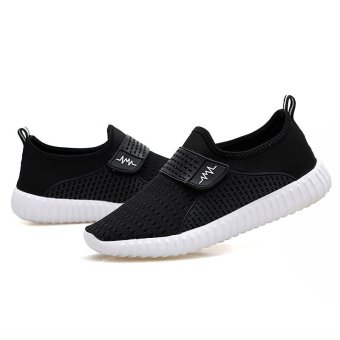 2017 New Causal Mesh Shoes Men Shoes Slip On Fashion Loafers Shoes For Couple,light Male Summer Loafers Non-slip Shoes Women/Men Breathable Comfortable Mesh Slip Ons(black) - intl
