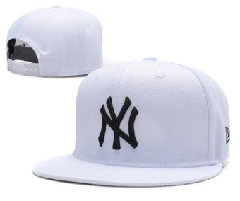 Men's Baseball Sports Hats Fashion New York Yankees Women's Snapback Caps MLB Summer Sunscreen Casual Hip Hop Sports Sunscreen White - intl