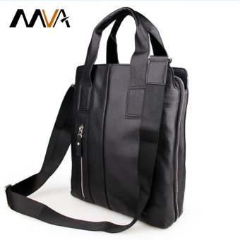 Men Handbag Genuine Cowhide Leather Men Bag Designer Brand Fashion Black Handbag Casual Business Men work Bag 2016 Hot J7245-11 - intl