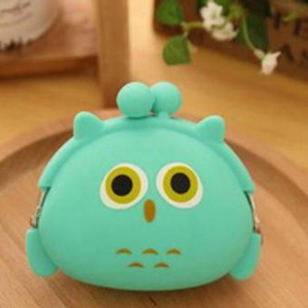EL Silicone Coin Pouch Dompet Koin Lucu jelly silicone / Dompet Silicone / Tas Koin Uang Receh Motif Owl