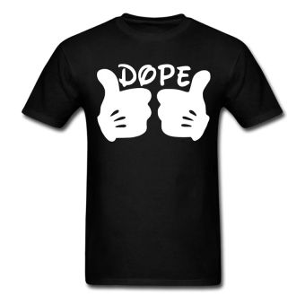 CONLEGO Custom Printed Men's Dope Thumbs Up T-Shirts Black