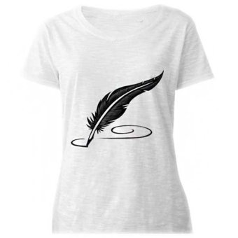 SZ Graphics Tshirt Wanita Feathers