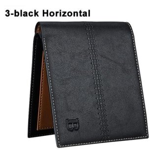 Broadfashion Men's Faux Leather Bifold ID Card Holder Purse Wallet Handbag Slim Clutch - intl