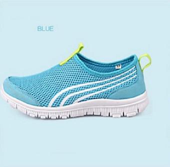 New Women Light Sneakers Summer Breathable Mesh Female Running Shoes Lady Trainers Walking Outdoor Sport Comfortable(Blue) - intl
