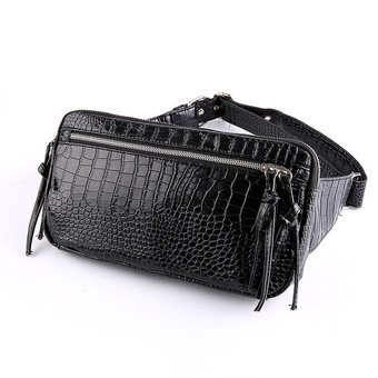 Korean Chest Package Fashion Men Small Bag Leisure Chest Packageone Shoulder Bag Croco Chest Package Old School Waist Bagsmallbackpack- (Intl)