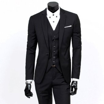 Jaket Pria - Jas Formal Trend Fashion BlackSuit - Hitam