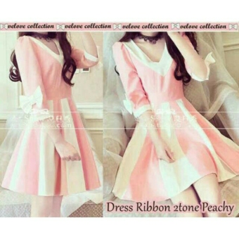 Dress Ribon Dz Peach - Pink