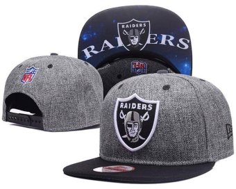 Fashion Oakland Raiders Men's Sports Caps Women's Snapback Hats NFL Beat-Boy Exquisite Cotton Bone Sunscreen Beat-Boy Grey - intl