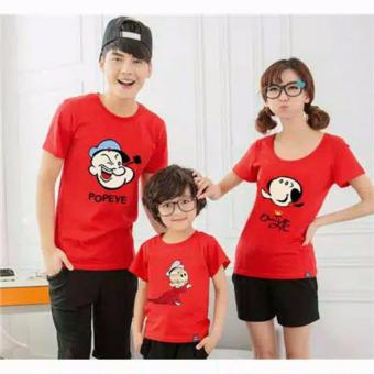 legiONshop-Kaos keluarga/T-shirt Family (Ayah+Bunda+Anak)-KELUARGA OLIVE-red