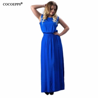COCOEPPS fashionable summer Dress big sizes new 2017 women summer Plus Size long dress maxi party dress vintage vestidos L-6XL - intl