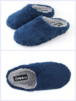 Men's Casual Slippers Shoes Soft Warm Indoor Slipper Home Navy Blue