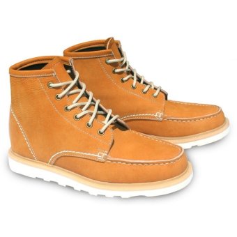 Blackkelly LFM 811 Sepatu Boots - Kulit Buck Sol Karet - Coklat