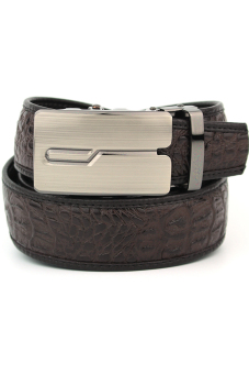 Men Automatic Buckle Brand Designer Leather Belts for Business Men - intl
