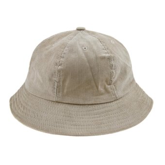 Corduroy Cotton Plain Bucket Sun Hat for Womens Teenage Girls Camping Hiking Fishing Summer Protector Cap, Khaki - intl