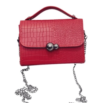 Women Fashion Vintage Crocodile Bag Metal Small Shoulder Bag Messenger Bag RD - intl