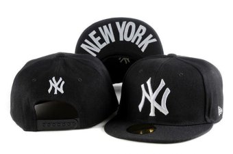 Fashion Men's Baseball Sports Hats New York Yankees Women's Snapback Caps MLB Bboy Casual Sports Sunscreen Sports Exquisite Black - intl