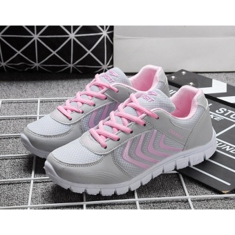 Fengsheng Women 's Casual Shoes Mesh Breathable Shoes Running Shoes Sports Shoes Travel Shoes Pink - intl
