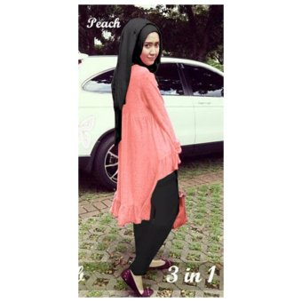 Trend Baju - Hijab Celana Pashmina Uk L - Peach
