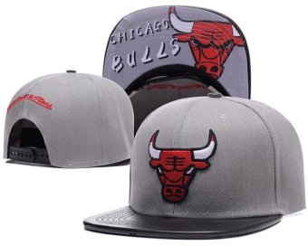Men's Basketball Hats Women's Chicago Bulls Fashion NBA Snapback Caps Sports Cool Hip Hop Newest Ladies Cap Adjustable Grey - intl