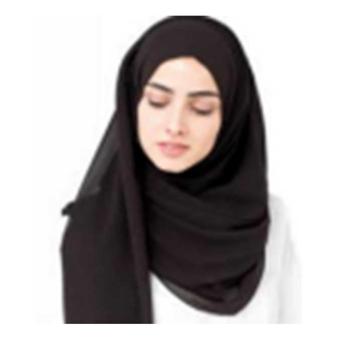 Kerudung Hijab Muslim Chiffon Shawls - Black