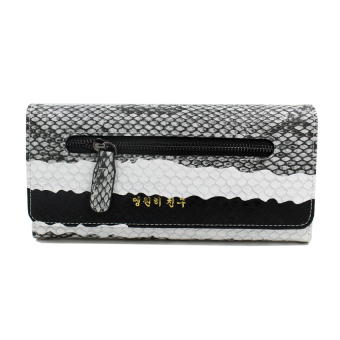 Fashion serpentine pattern women wallet brand long women purse ladywallet clutch 2016 female wallet brand coin purse - intl