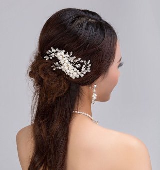 Pearl Headpiece Bridal Wedding Party Hair Comb Accessory