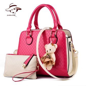 2017 Fashion New Women Bag Original Brand Handbag Patchwork Patent Leather Bags Shoulder Bag Casual Crossbody Clutch Tote Brand - intl
