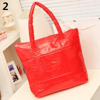 Broadfashion Women Korean Style Space Bale Cotton Tote Casual Shoulder Bag Handbag (Red) - intl