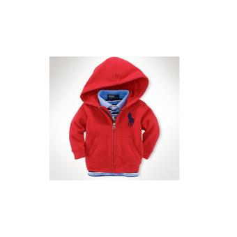 The boy's in autumn's cartoon Fashion trends coat red - intl
