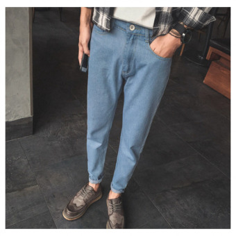 QQ Haren jeans men's trousers Light blue - intl