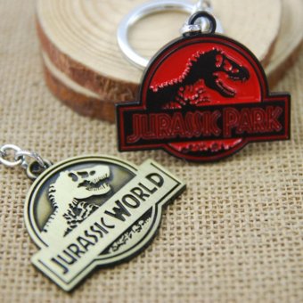 2pcs Movie Key Chain Jurassic Park Keychain Men Gift Key Chain Key Holder - intl