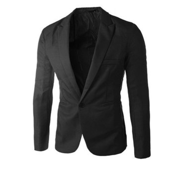 Fashion Pria - Blazer Pria Formal Style Black Full - Hitam