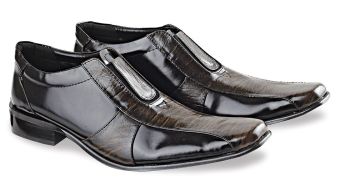 Blackkelly LED 234 Sepatu Premium Pantofel Pria Kulit Premium Sol Fiber Elegan (Hitam)