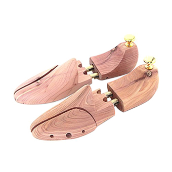Pair of Wooden Shoe Tree Stretcher Shaper Keeper with Adjustable Width - EU Size 43-44 - intl
