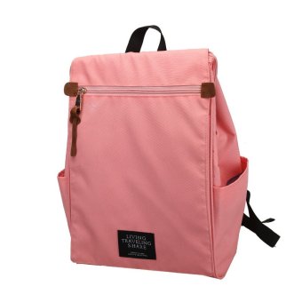New Women Canvas Shoulder Bag Simple Multi-color Multi-purpose Backpack College Wind Large Capacity Student Bag - intl