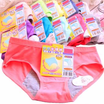 Celana Dalam Wanita Menstruasi, CD Wanita, Thong, Pants anti Tembus 1 set 3pcs ukuran Dewasa (Abu2, Hitam, Merah)