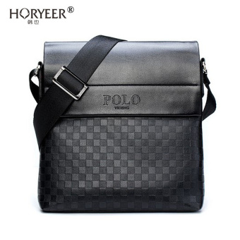 HORYEER sacoche homme special offer leather messenger bag fashion men business crossbody bag brand POLO Shoulder Bag briefcase - intl