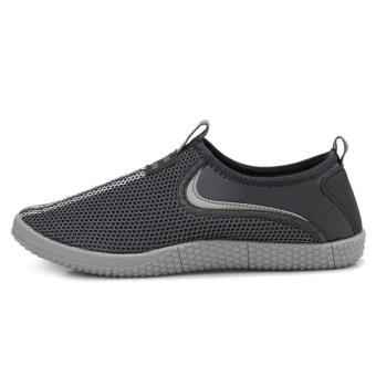 KDG Couple Casual Shoes, Mesh Breathable Shoes, A Pedal Lazy Shoes, Mesh Shoes, Hiking Shoes (dark Gray) - intl