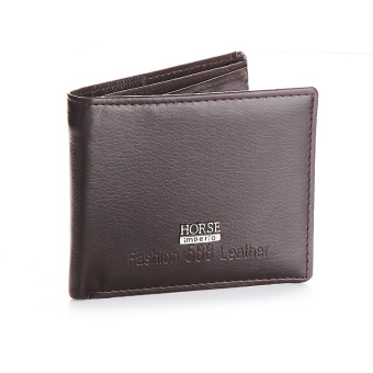 Men Wallet Brand Design PU Brown Color - Intl