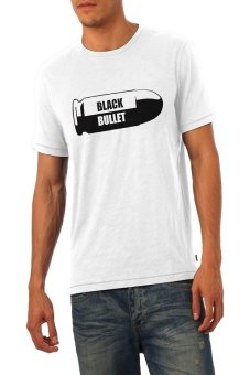 Custom Tshirt Black Bullet - Putih